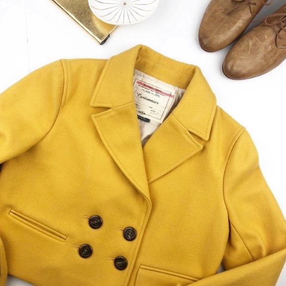 Anthropologie Jackets & Blazers - Anthropologie Cartonnier yellow coat size XS
